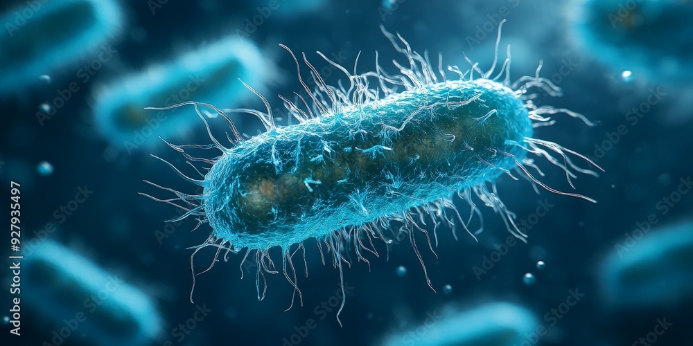 Fototapeta premium medical illustration of monkeypox virus structure