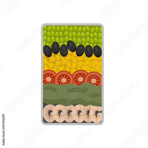 Flat Illustration Of Lunch Box