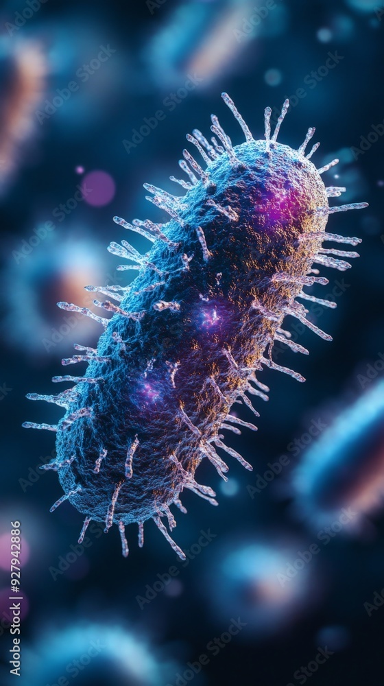 Fototapeta premium medical illustration of monkeypox virus structure