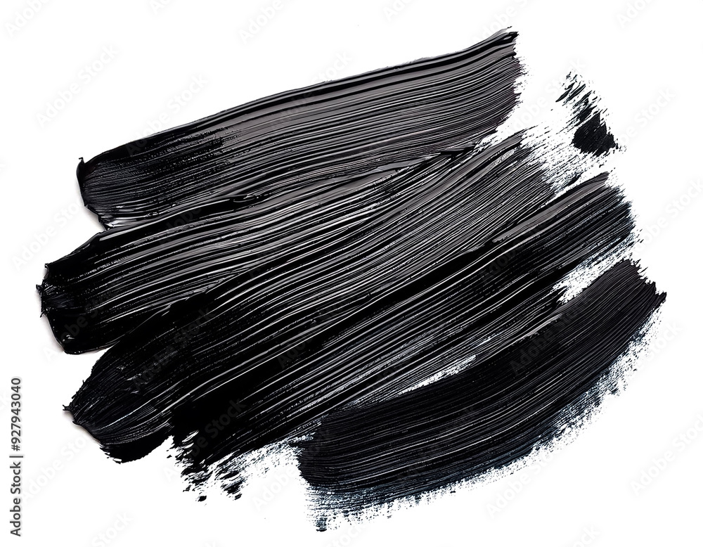 Black Ink Brush Strokes isolated on white background Black Ink Brush Strokes isolated on white background