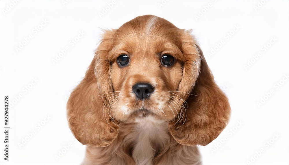 アメリカンコッカースパニエルの子犬のポートレート(American Cocker Spaniel puppy portrait on white background)
アメリカンコッカースパニエルの子犬のポートレート(American Cocker Spaniel puppy portrait on white background)