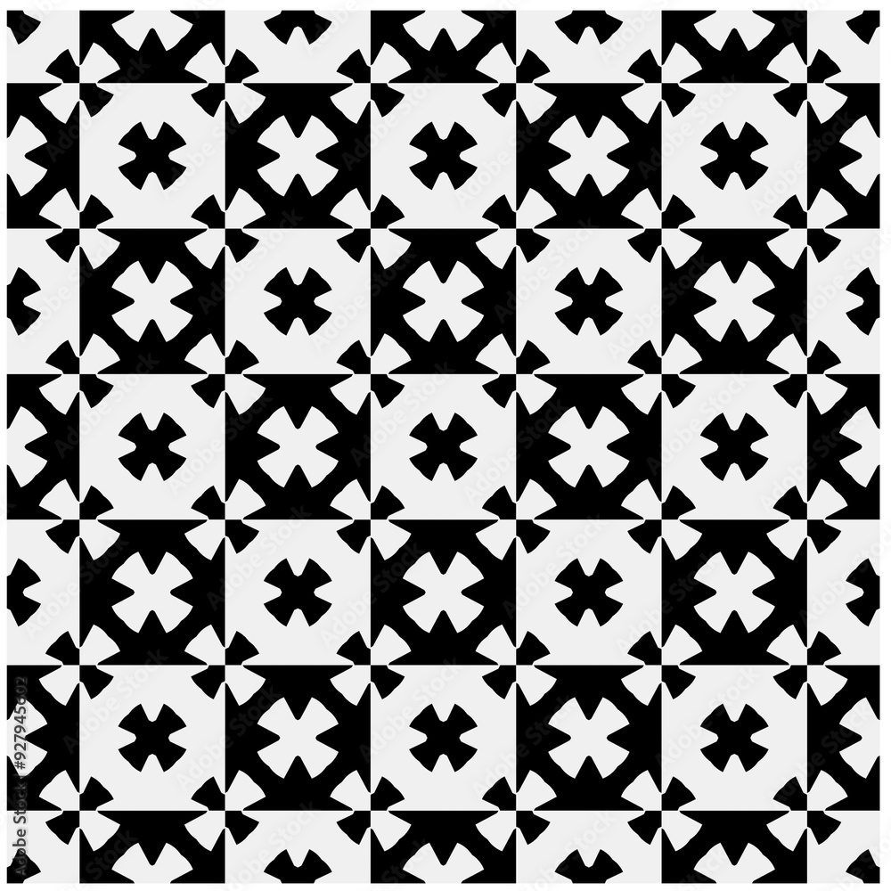 White background with black pattern. Seamless texture for fashion, textile design, on wall paper, wrapping paper, fabrics and home decor. Simple repeat pattern.
White background with black pattern. Seamless texture for fashion, textile design, on wall paper, wrapping paper, fabrics and home decor. Simple repeat pattern.