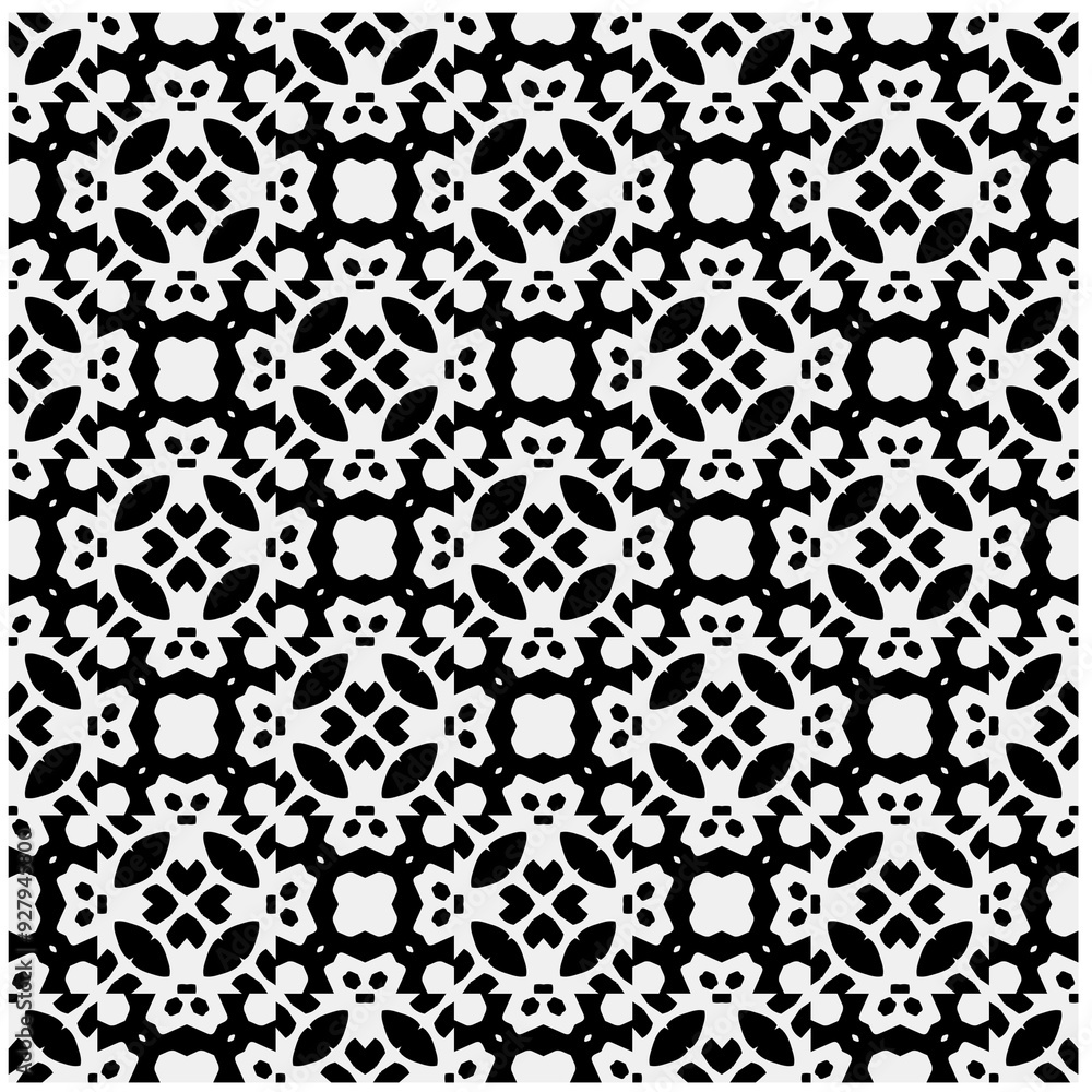 White background with black pattern. Seamless texture for fashion, textile design,  on wall paper, wrapping paper, fabrics and home decor. Simple repeat pattern.
