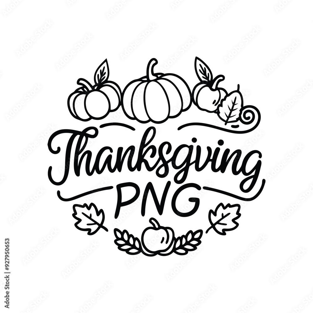 Thanks Giving vector illustration line art design. typography design Thanks Giving vector illustration line art design. typography design
