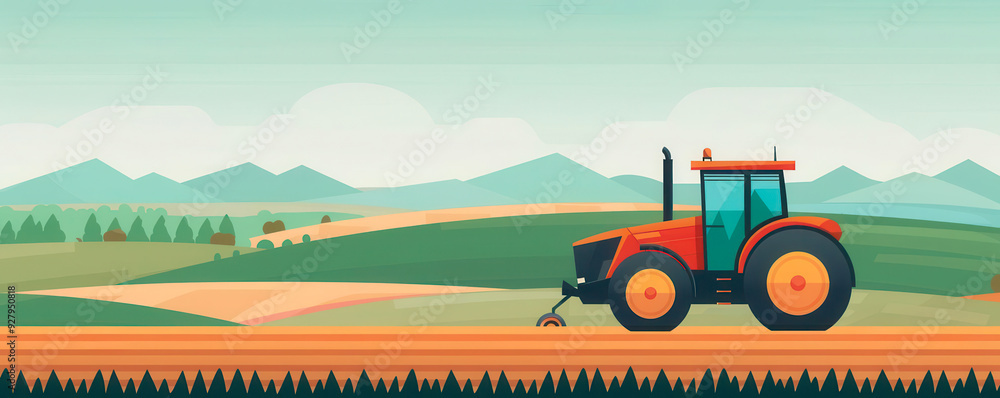 Agricultural data analytics, big data for farming, flat design illustration Agricultural data analytics, big data for farming, flat design illustration