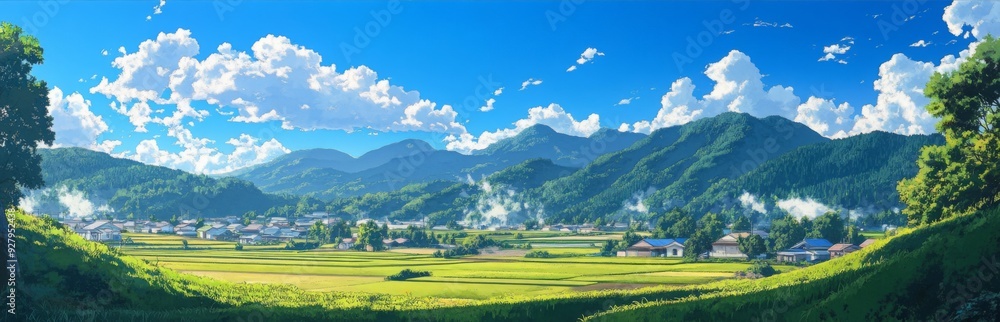Anime-Style Enchanted Udon Summer: The Alluring Land of Kagawa's Udon and Tanuki, A Summer Beauty Perfect for Festive Season Travel Posters and 4K Artwork Anime-Style Enchanted Udon Summer: The Alluring Land of Kagawa's Udon and Tanuki, A Summer Beauty Perfect for Festive Season Travel Posters and 4K Artwork