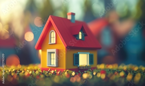 Wallpaper Mural concept design for miniature housing modern minimalist building with aesthetic concept Generate AI Torontodigital.ca