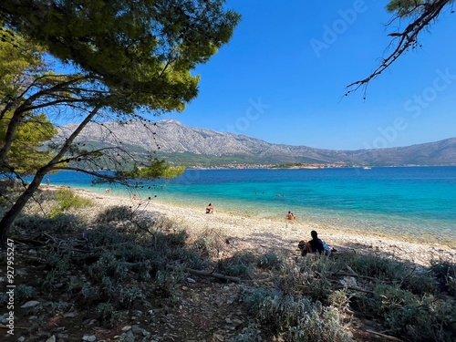 Island of Badija in Korcula Archipelago, Croatia photo