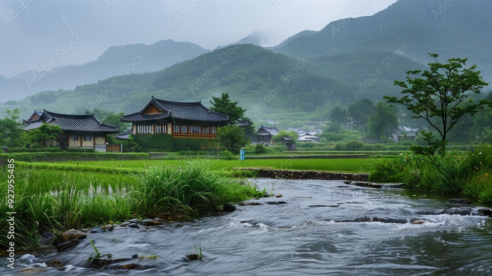 Fototapeta premium Background of Nature. Valley Landscape of Nature