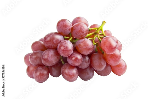 Fresh purple grapes with transparent background