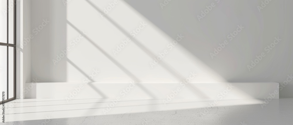 Obraz premium Minimalist Abstract Background. White Background with Copy Space