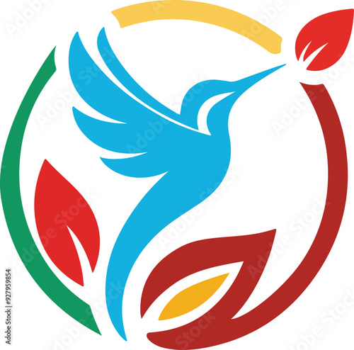 Bird  silhouette color  illustration 18