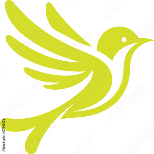 Bird  silhouette color  illustration 06