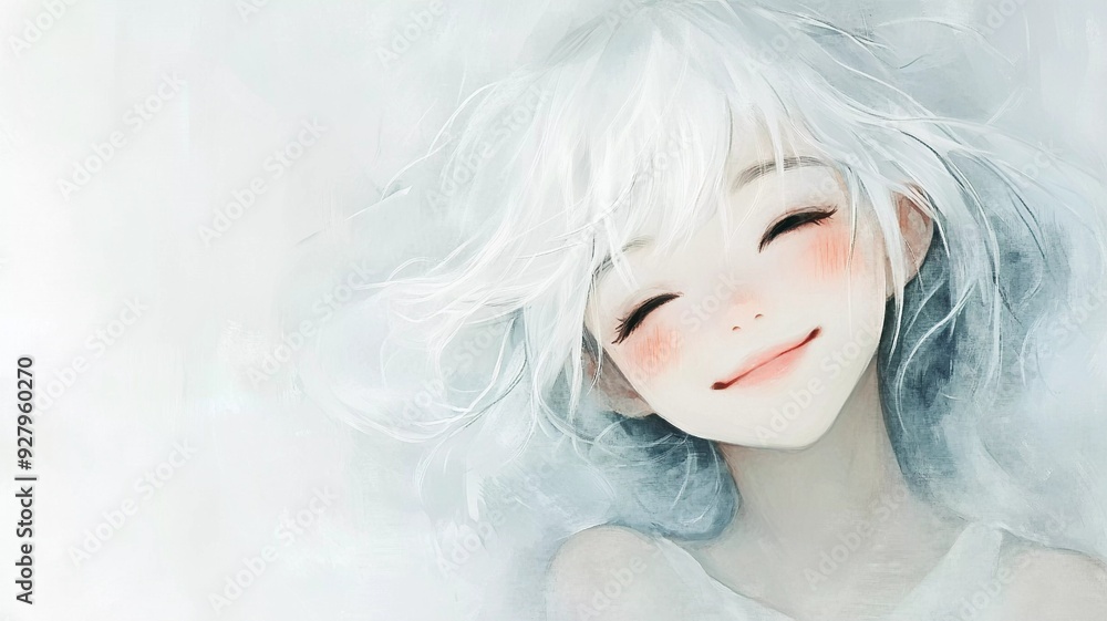 A beautiful illustration of a happy girl smiling under a bright, sunny sky. Perfect for themes of joy, positivity, and happiness. A beautiful illustration of a happy girl smiling under a bright, sunny sky. Perfect for themes of joy, positivity, and happiness.