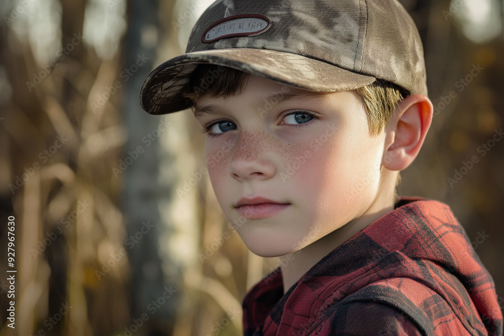 Portrait of a young boy in the country Portrait of a young boy in the country