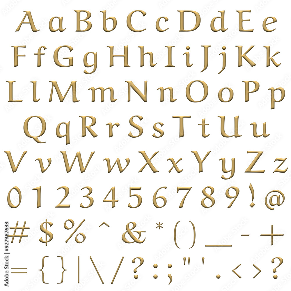 Decorative Alphabet and Numbers Set