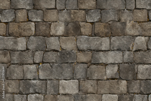 Processed collage of old street pavement surface texture. Background for banner, backdrop