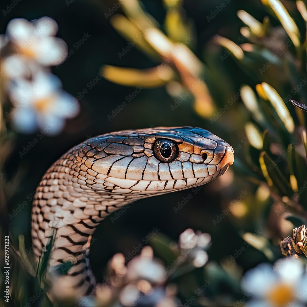 Obraz premium Snake isolated on summer background