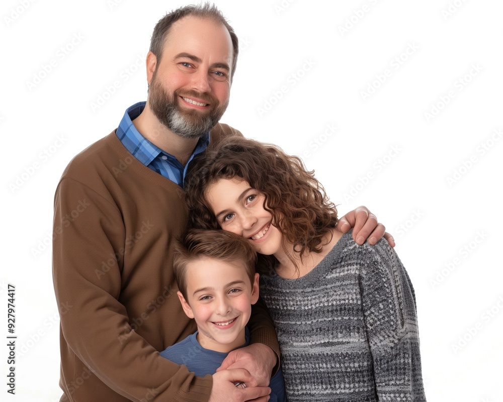 Family father mother son daughter kid studio photo white background Family father mother son daughter kid studio photo white background
