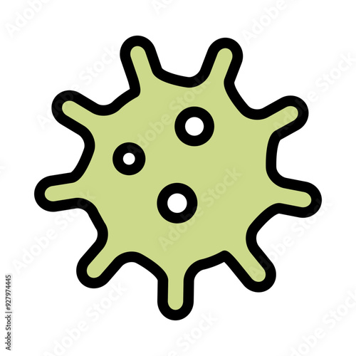 Bacterial Icon. Vector illustration can be used for topics biological, organism, infection, virus, microorganism