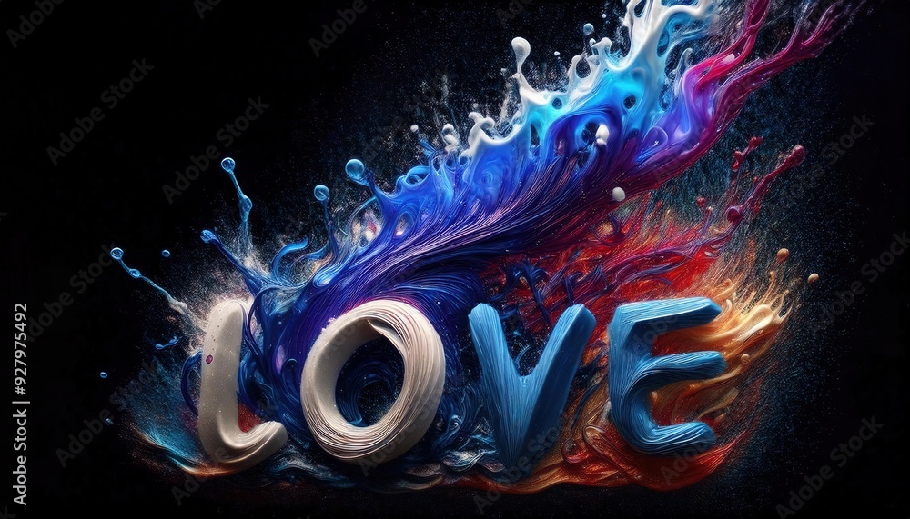 Colorful Artistic Representation of Love Colorful Artistic Representation of Love