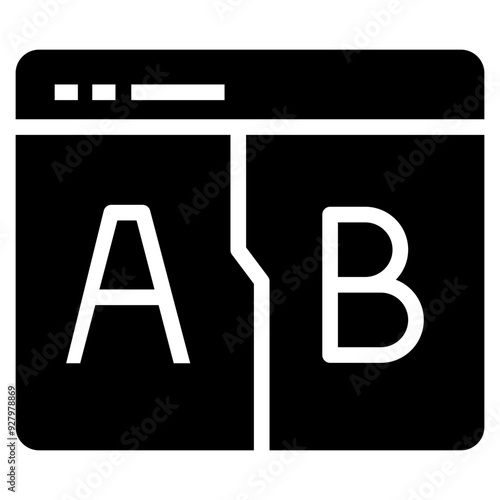 AB Testing Icon For Illustration