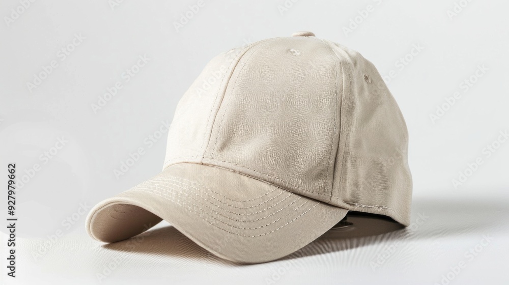 A stylish beige cap on a clean white backdrop. The smooth fabric gives it a modern look. Perfect for casual outings or outdoor activities. A blend of comfort and fashion in one. AI A stylish beige cap on a clean white backdrop. The smooth fabric gives it a modern look. Perfect for casual outings or outdoor activities. A blend of comfort and fashion in one. AI