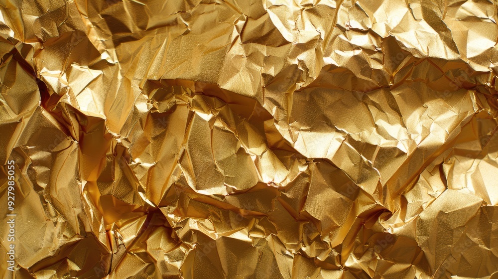 Crumpled gold paper texture Crumpled gold paper texture