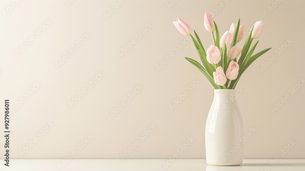A vase of pink flowers sits on a table A vase of pink flowers sits on a table