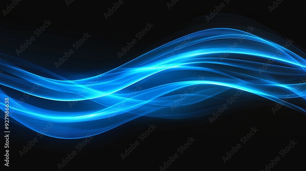 Technical vector art with blue wavy lines on a black background, embodying minimalism in high-resolution 8K quality Technical vector art with blue wavy lines on a black background, embodying minimalism in high-resolution 8K quality