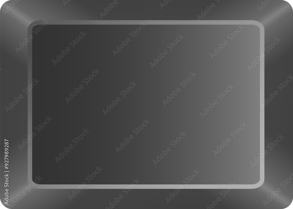 Black button. Blank panel template. Frame element Black button. Blank panel template. Frame element