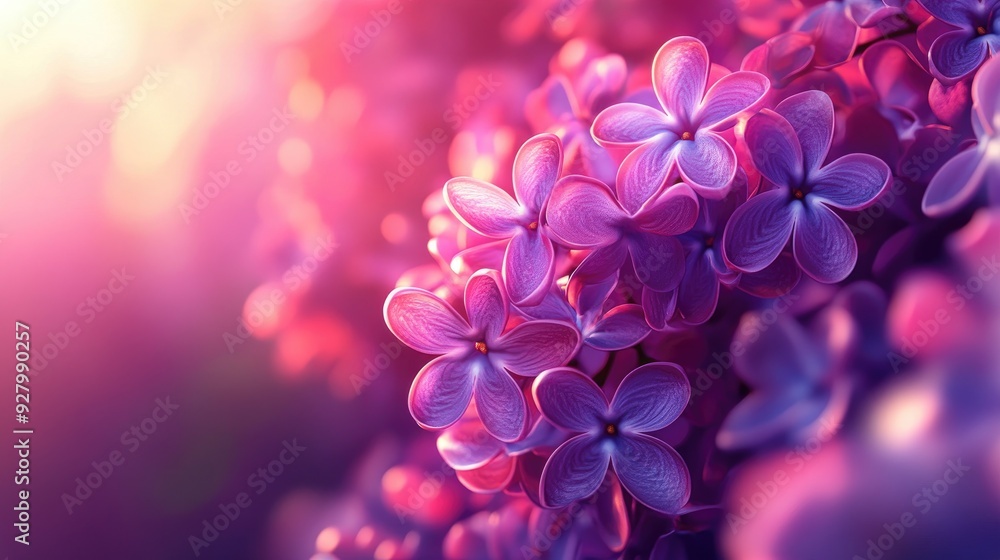 Close-up photo of blooming lilac flowers. Perfect for designs about springtime, nature, and beauty. Close-up photo of blooming lilac flowers. Perfect for designs about springtime, nature, and beauty.