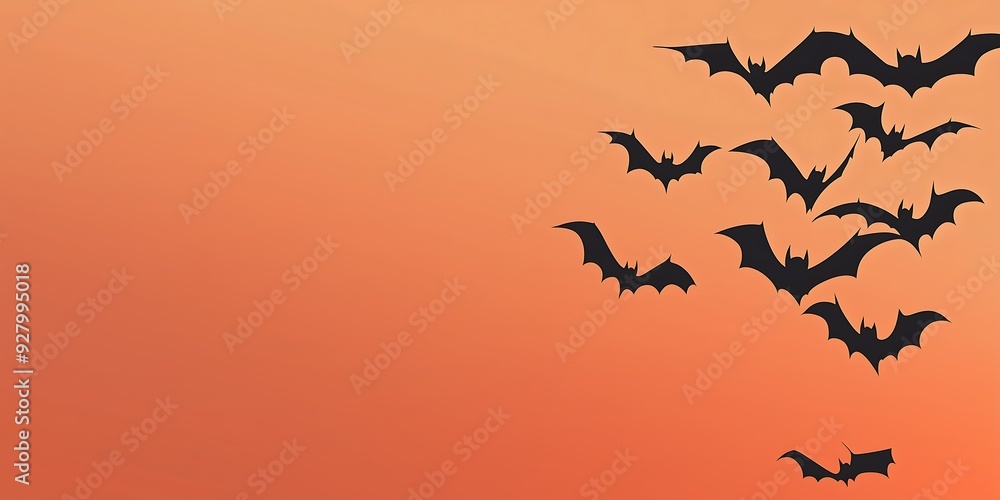Fototapeta premium Ethereal Twilight Flight, Enchanted Dusk with Bat Silhouettes