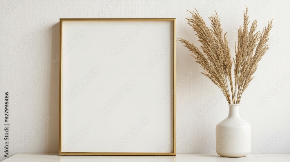 Gold picture frame on white background Gold picture frame on white background