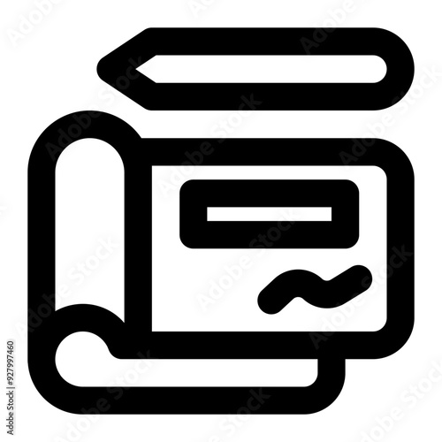 cheque icon for illustration