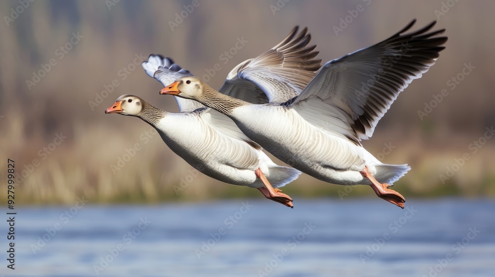 Obraz premium Follow the migratory birds and witness the journey south