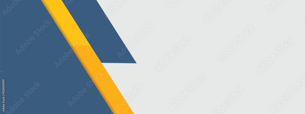 Simple geometric banner. Dynamic blue shapes composition with orange lines. Vector abstract background texture design, bright poster, banner Simple geometric banner. Dynamic blue shapes composition with orange lines. Vector abstract background texture design, bright poster, banner