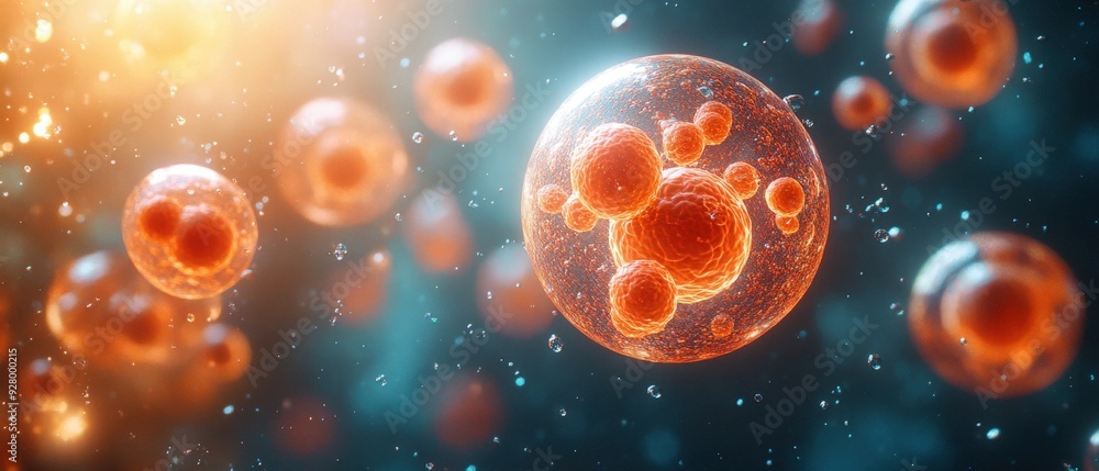 Absorption of essential nutrients in cells, flat design illustration Absorption of essential nutrients in cells, flat design illustration