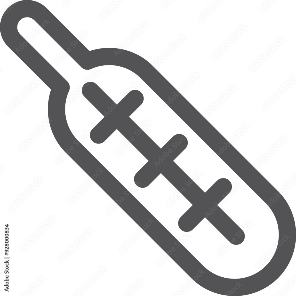Thermometer line icon. Medical tool. Temperature indicator Thermometer line icon. Medical tool. Temperature indicator