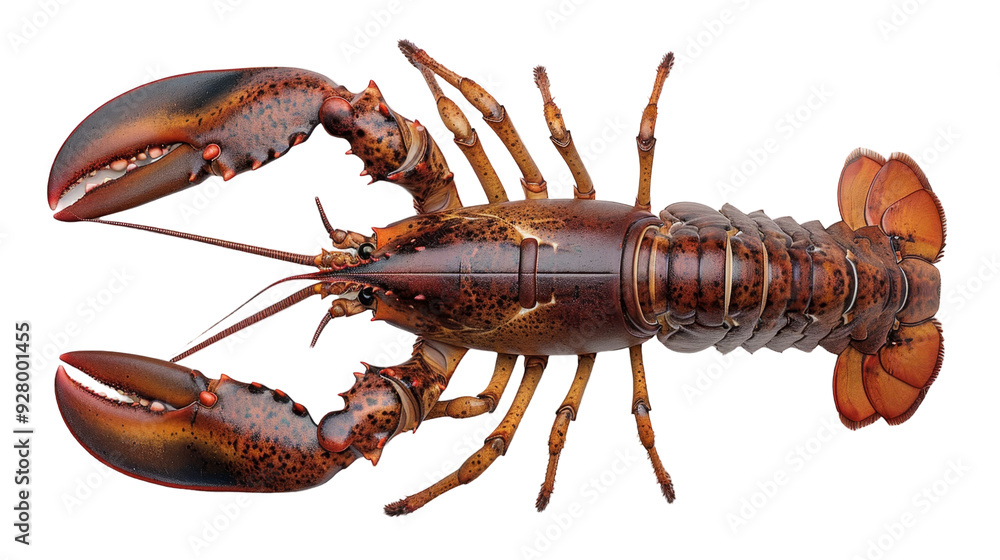 Top view of a cooked lobster isolated on transparent background. Top view of a cooked lobster isolated on transparent background.