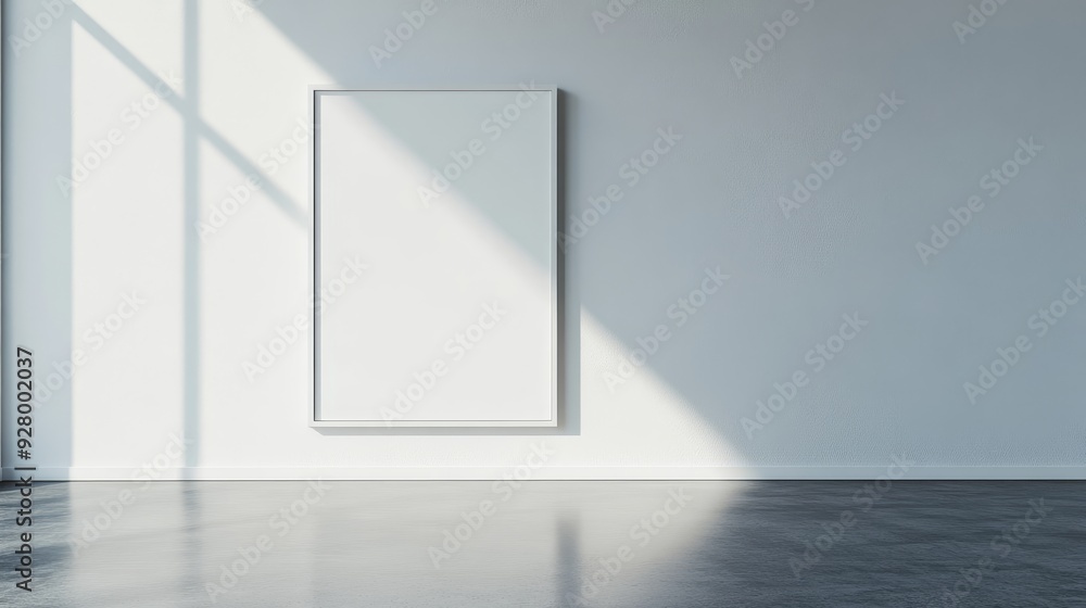 White picture frame on white background White picture frame on white background