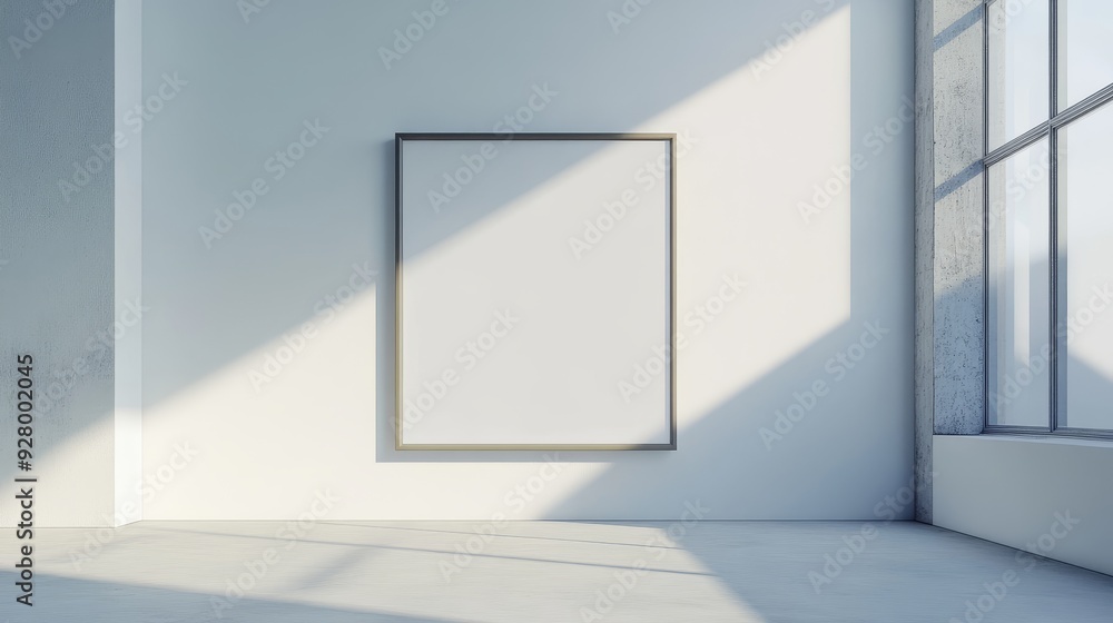 White picture frame on white background White picture frame on white background
