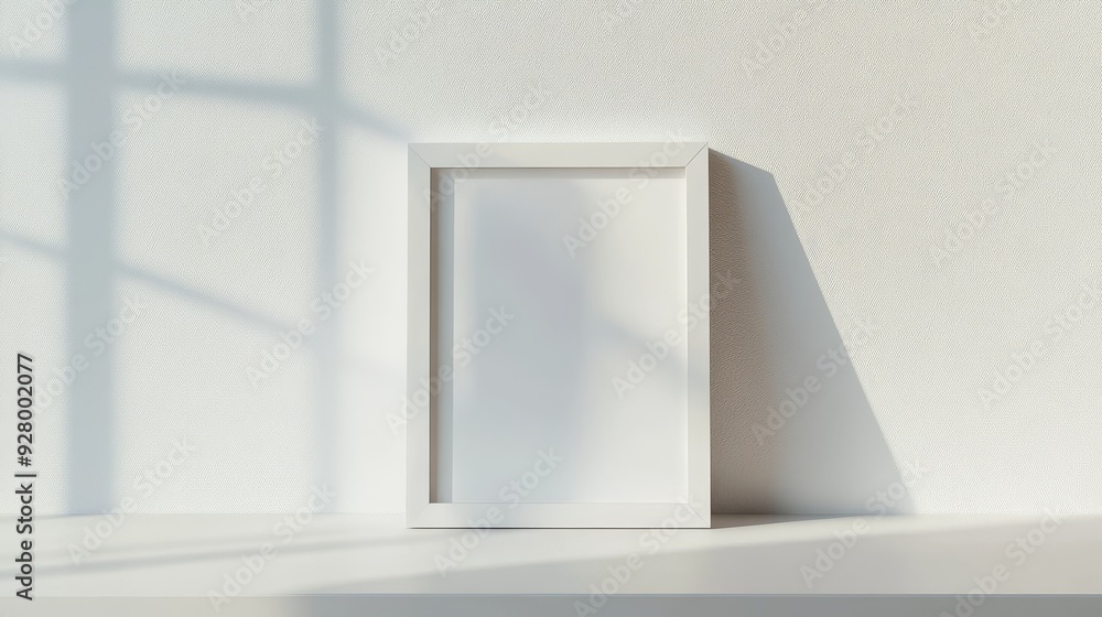 White picture frame on white background White picture frame on white background