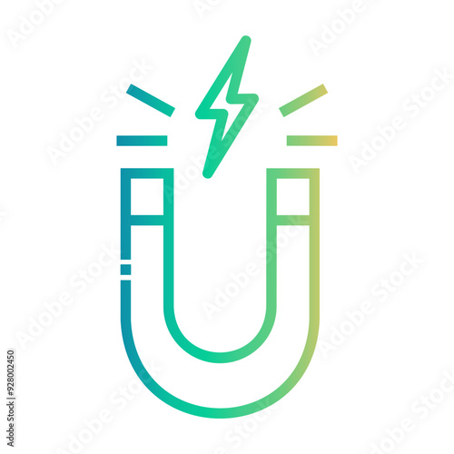 electromagnetic Line Gradient Icon