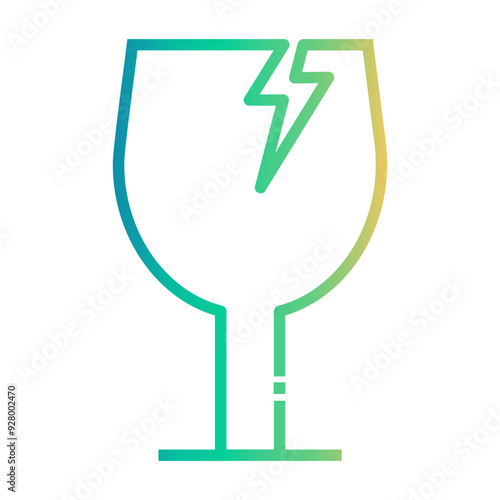 fragility Line Gradient Icon