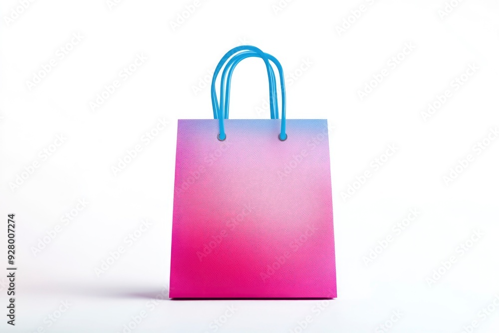 front view of e-commerce shopping bag in white background with generative ai front view of e-commerce shopping bag in white background with generative ai