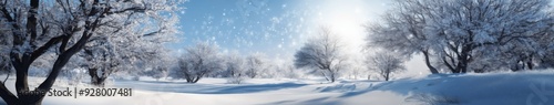 Winter's Enchanted Dream: anime-style Northeastern Snowscapes and the Majestic Ice-Lands of the Season's Splendor,Anime-Style,illustration,Picture BooksFor Poster,Novel,UI,WEB,Game,Design photo