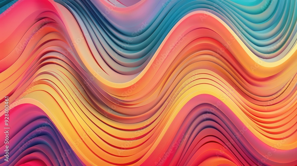 Abstract Colorful Wavy Lines Abstract Colorful Wavy Lines