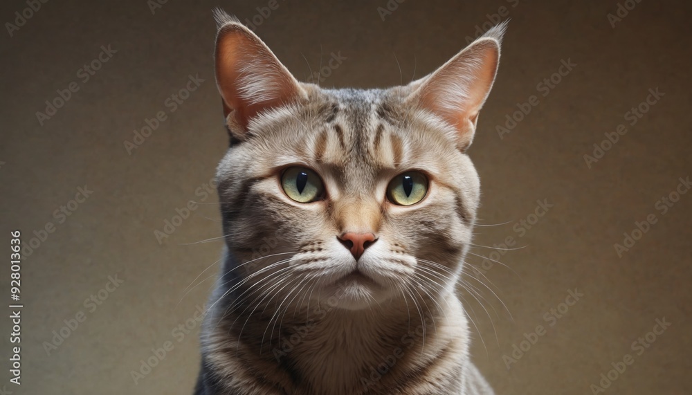 A ginger cat with striking blue eyes gazes into the camera A ginger cat with striking blue eyes gazes into the camera