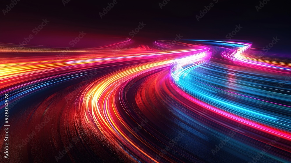 Abstract background with colorful light streaks. Abstract background with colorful light streaks.